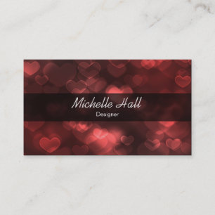 Cartão De Visita Vermelho bonito