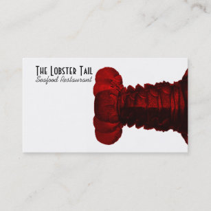 Cartão de visita vermelho da cauda de lagosta do
