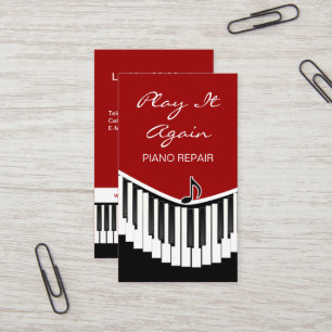 Cartão De Visita Vermelho da música do piano