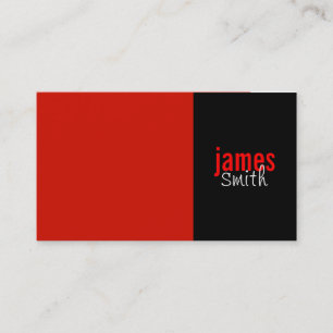 Cartão de visita vermelho e preto da cor contínu