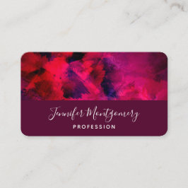 Cartão De Visita Vermelho escuro e roxo, preto e Abstrato moderno