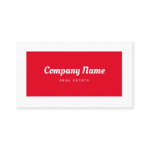 Vermelho Imobiliário Retro-Minimalista Personaliza