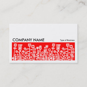 Cartão De Visita Vermelho longo da imagem 072 - jardim do Cyber -