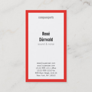 Cartão De Visita Vermelho profissional