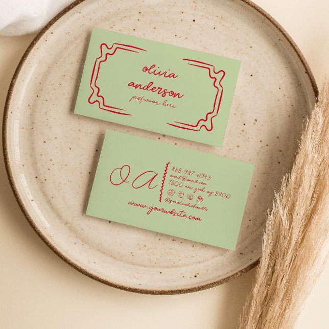 Cartão De Visita Vermelhos Vermelhos Vermelhos Vermelhos Retrorsos, (Criador carregado)