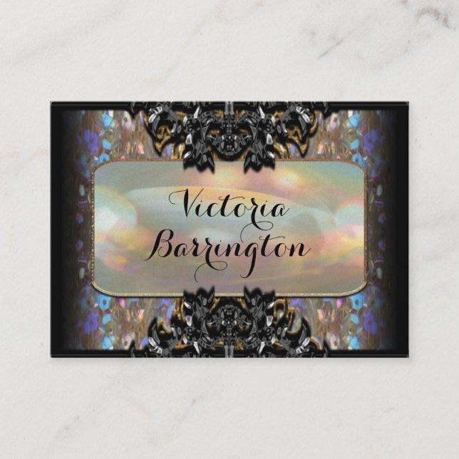 Cartão De Visita Vermothe Sombey 3,5" profissional da pérola (Frente)