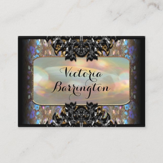 Cartão De Visita Vermothe Sombey 3,5" profissional da pérola (Frente)