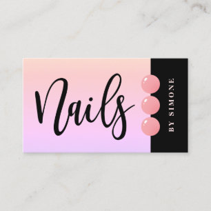 Cartão De Visita Verniz de unhas elegante moderno cai unhas cor-de-