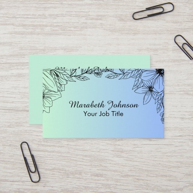 Cartão De Visita Verniz Floral Botânico (Frente/Verso In Situ)