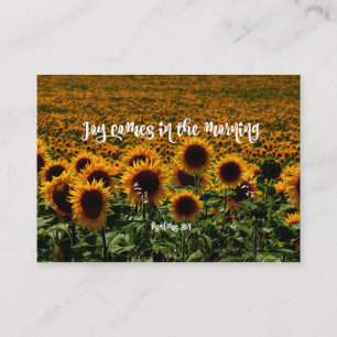 Cartão De Visita Verso inspirado da bíblia da alegria