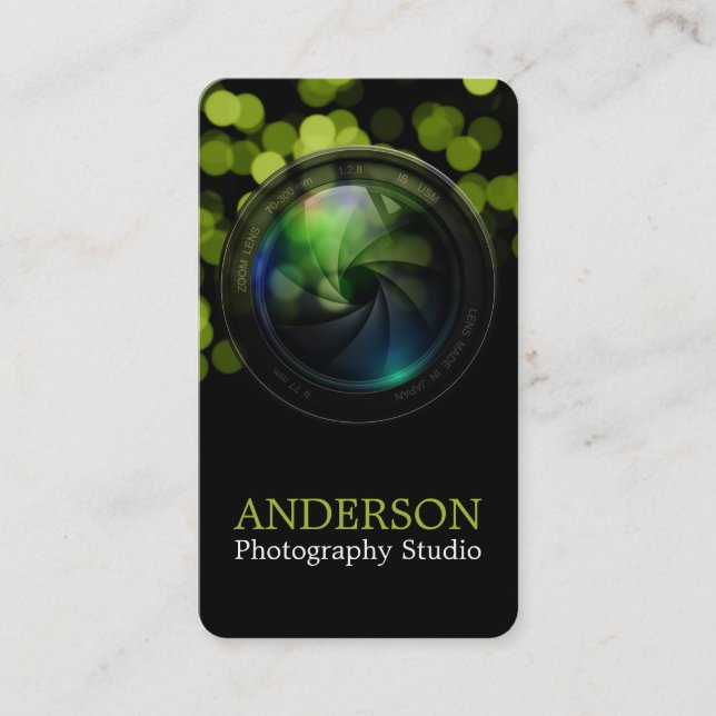 Cartão de visita vertical 8 do fotógrafo (Frente)