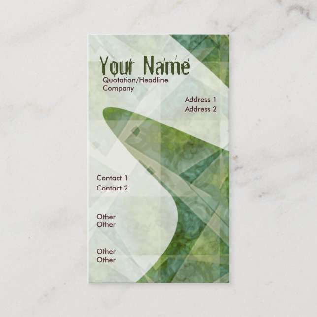 Cartão de visita Vertical Aerialista (Frente)