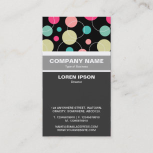 Cartão De Visita Vertical Banded - Spots & Circles 150816
