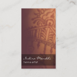 Cartão De Visita Vertical budista de Mendhi Namecard do Henna