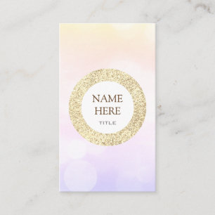 Cartão de visita vertical de sequência Dourada de 