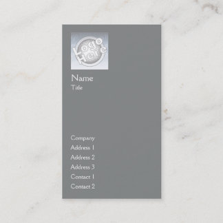Cartão De Visita Vertical liso cinzento escuro - negócio