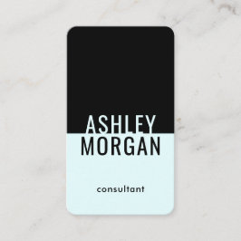Cartão De Visita Vertical mínimo moderno claro do preto azul de