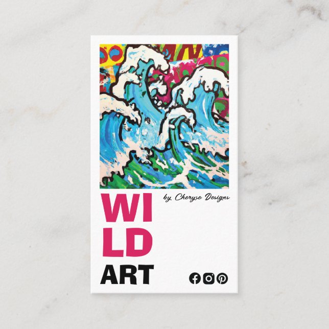 Cartão de visita Vertical Moderno (Frente)