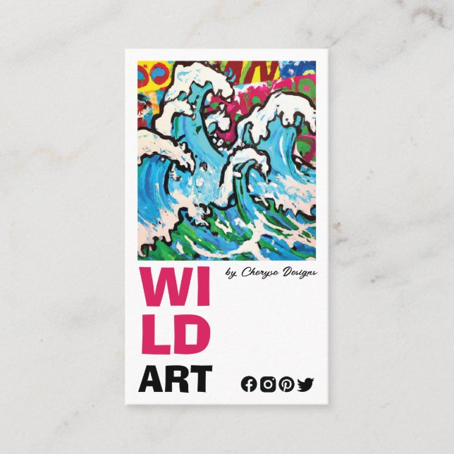 Cartão de visita Vertical Moderno (Frente)