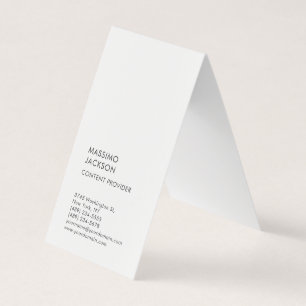 Cartão De Visita Vertical Simples Preto Branco Minimalista