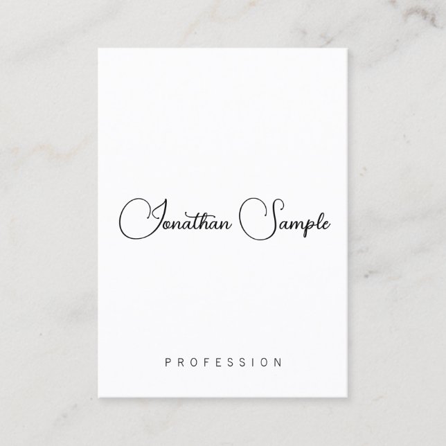 Cartão de visita vertical Tipografia moderna Model (Frente)