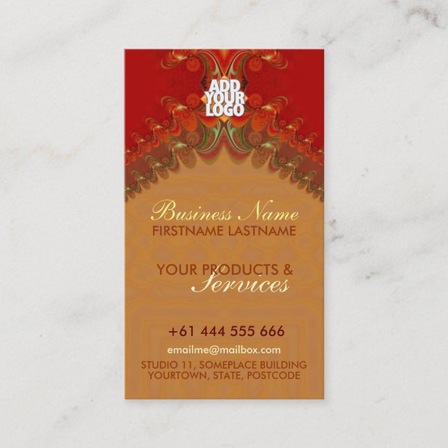 Cartão de visita Vertical Vermelho Cinzento2 (Frente)