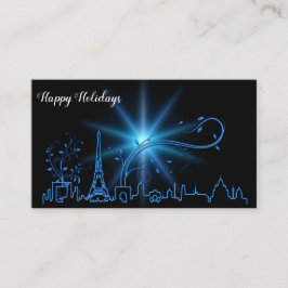 Cartão De Visita Véspera de Ano Novo em Paris