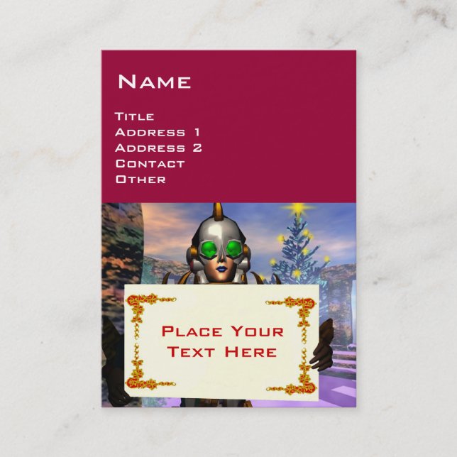 CARTÃO DE VISITA VÉSPERA DE UM CIBORG DO NOVO ANO (Frente)