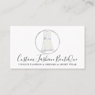 Cartão De Visita Vestido de Boutique de Moda