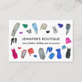 Cartão De Visita Vestido de roupa de moda Loja Boutique Retailer