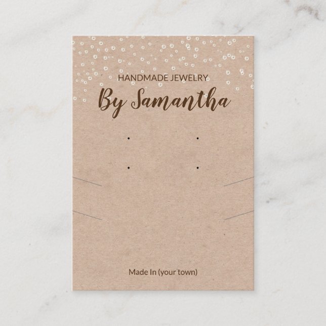 Cartão De Visita Vestígios De Arrancos E Colar De Colar (Frente)