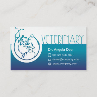Cartão De Visita Vet Business Card for Veterinary Clinic 