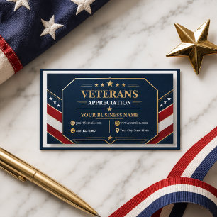 Cartão De Visita Veteranos Obrigado Festa Patriótica Militar
