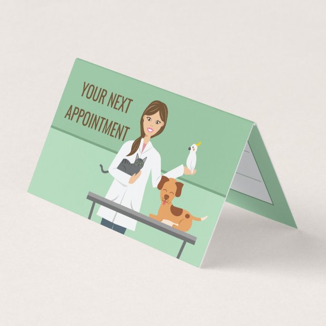 Cartão De Visita Veterinária - Compromisso com Cliente (Frente)