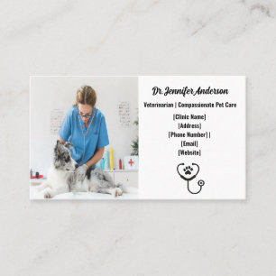 Cartão de visita Veterinária Personalizável