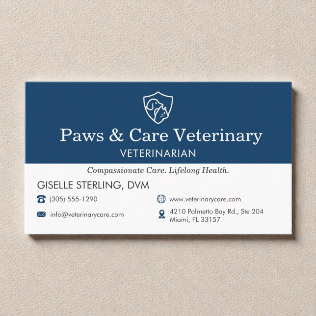 Cartão De Visita Veterinarian Vet Pet Office  (Criador carregado)
