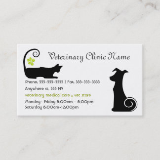 Cartão de visita veterinário
