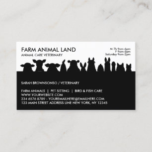 Cartão De Visita Veterinário da visita de nomeação de animais de