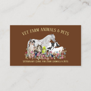 Cartão De Visita Veterinário de Fazenda