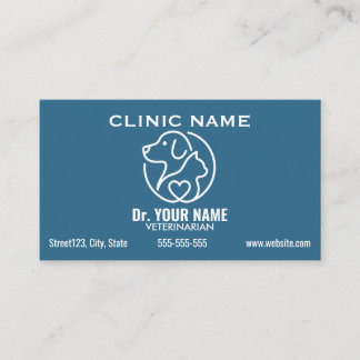Cartão De Visita Veterinário Minimalista Personalizado | Vet Modern