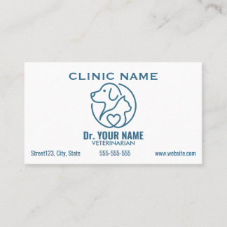 Cartão De Visita Veterinário Minimalista Personalizado | Vet Modern
