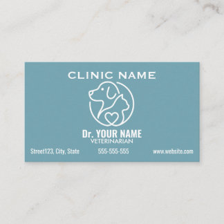 Cartão De Visita Veterinário Minimalista Personalizado | Vet Modern