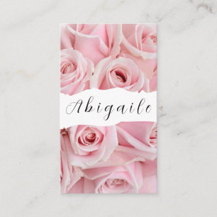 Cartão De Visita Vetor de penas Rosas de vinheta sem costura