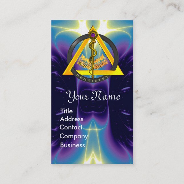 CARTÃO DE VISITA VIA DE ASCLEPIUS DENTISTA MONOGRAMA PEARL (Frente)