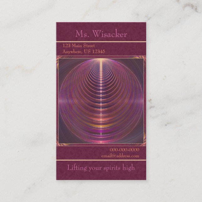 Cartão De Visita Viagem à mandala da alma (Frente)