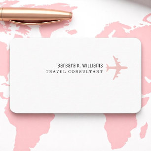 Cartão De Visita Viagem Consultor papel minimalista leve