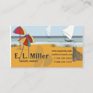 Cartão De Visita Viagem da SEASÁB Umbrellas embarcações de naveg