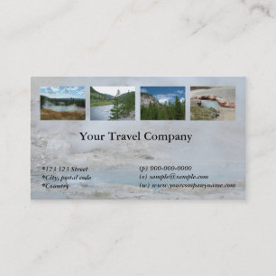 cartão de visita viagem de agência Yellowstone