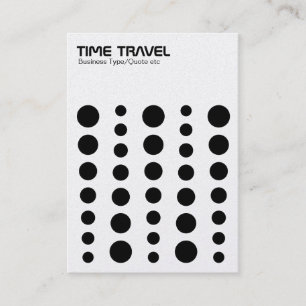 Cartão De Visita Viagem de tempo - Preto em branco (placa Dourada)