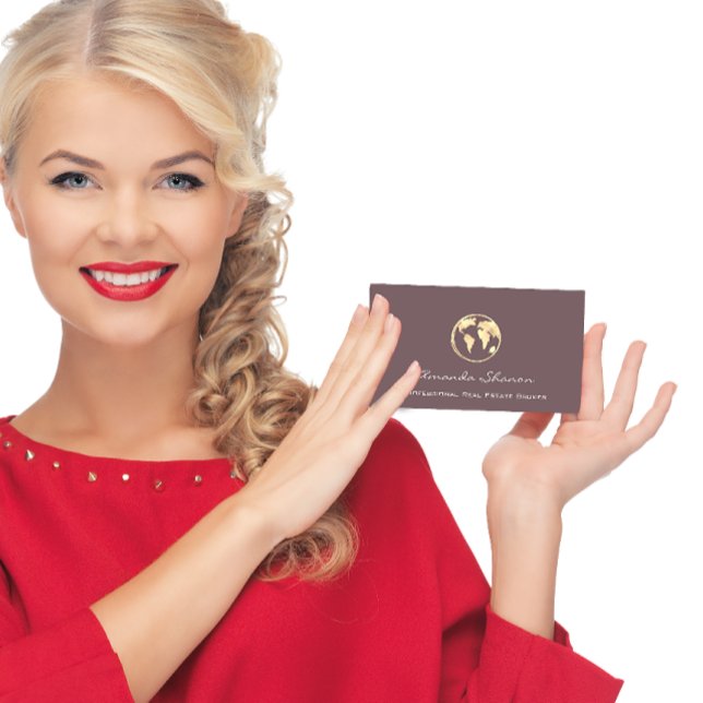 Cartão De Visita Viagem do mapa do mundo terrestre Agência QRCode D (Criador carregado)